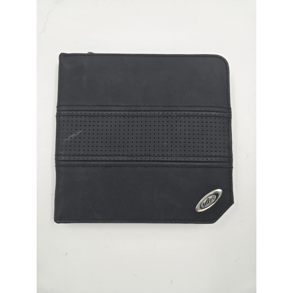 Intec Game Cartridge Storage Case Black Faux Leather Zip Binder for DS Games